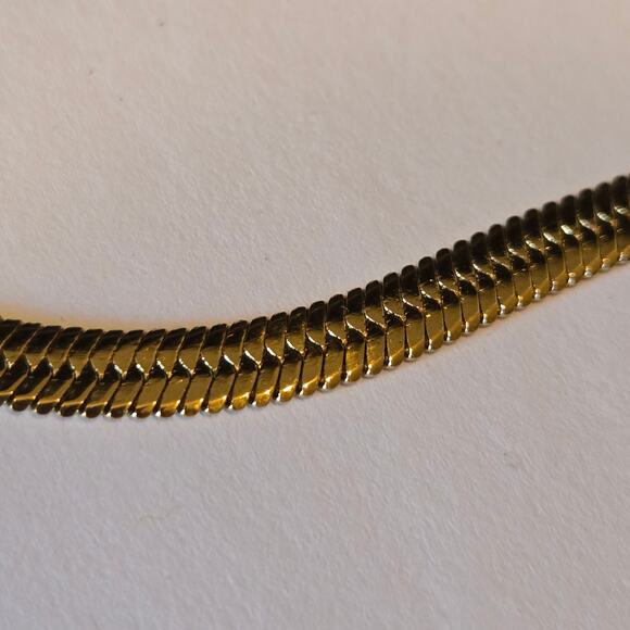 Jennifer Zeuner 14K Gold Vermeil Hamilton Necklace Solid Chain Minimalist - Picture 5 of 6